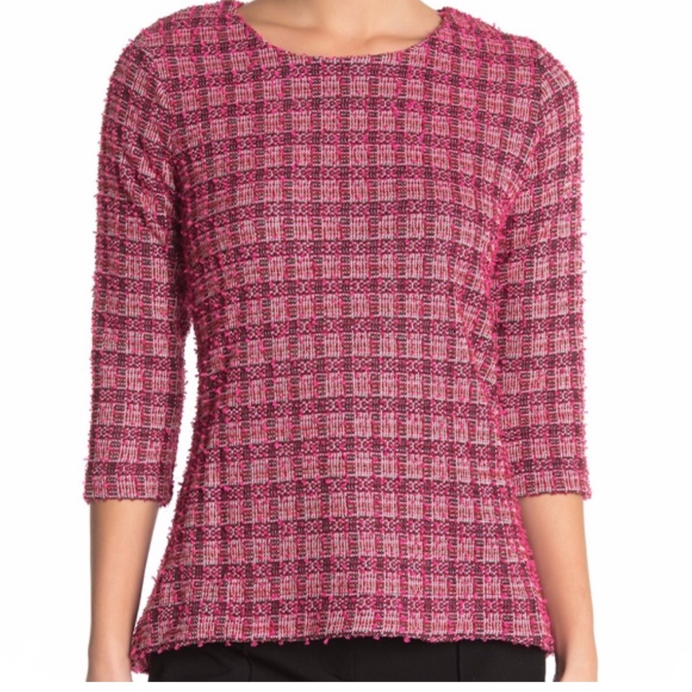 Melloday Red Plaid Women's Top xs